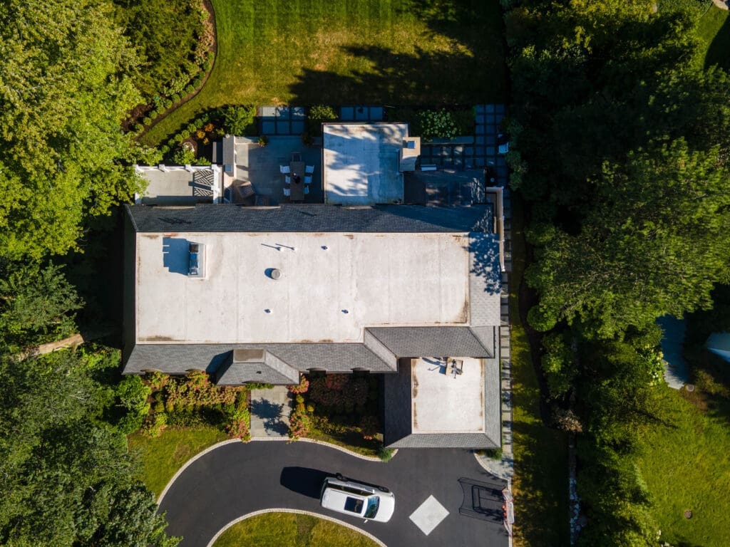 Custom DaVinci slate shingle matching performed during Winnetka roof addition project